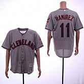 Indians 11 Jose Ramirez Gray Cool Base Stitched Baseball Jerseys,baseball caps,new era cap wholesale,wholesale hats
